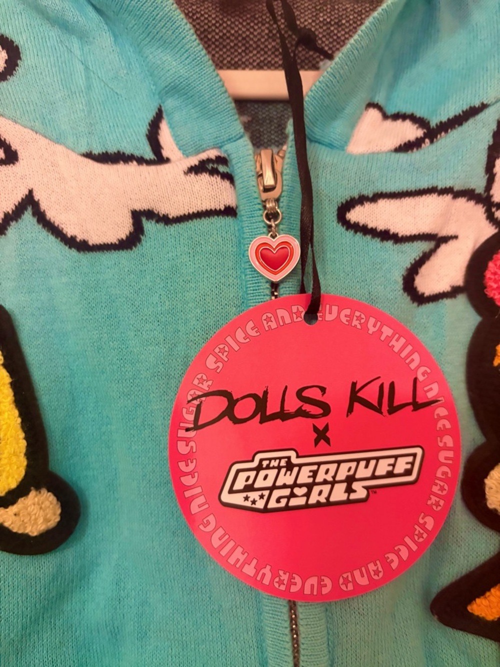 NWT - DOLLS KILL X THE POWERPUFF GIRLS SIGNAL IN THE SKY ZIP-UP HOODIE - XL - Picture 4 of 9